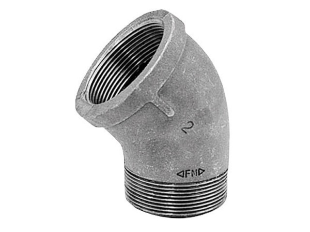 8700128054 0.13 In. 45 Deg Malleable Iron Black Elbow Pipe Fitting