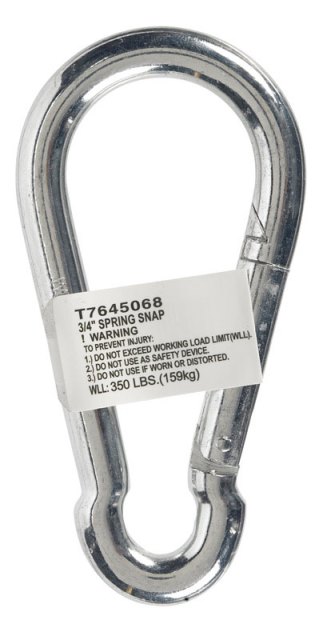 T7645068v 0.75 X 4.75 In. Steel Zinc Plated Spring Snap Link - Pack Of 10