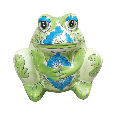 Apg006100 10 In. Ceramic Telavera Frog Planter - Pack Of 2