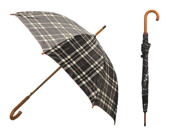 48129 46 In. Black & Red Plawood Umbrella - Pack Of 16