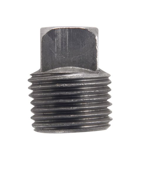 753288000407 0.50 In. Steel Square Head Plug - Black - Pack Of 5