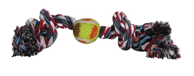 03885 Rope With Tennis Ball Dog Toy