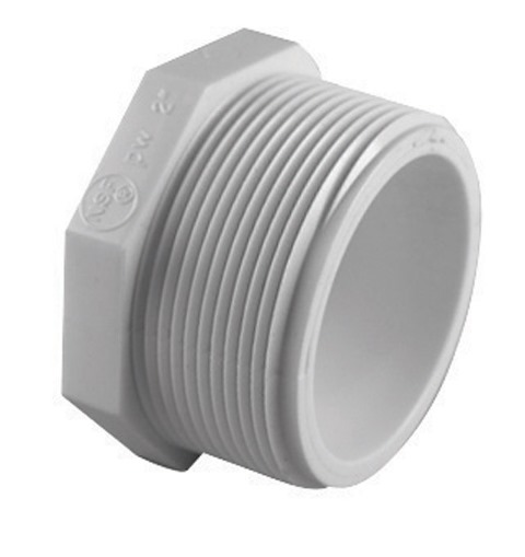 Charlotte Pipe & Foundry Pvc021130600 Plug Schedule 40 Pvc 0.5 In. Mpt - Pack Of 25