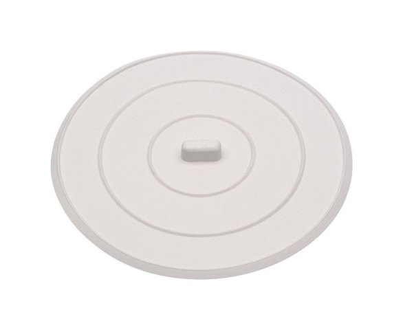 9d00089042 5 In. Flat Suction Sink Stopper White