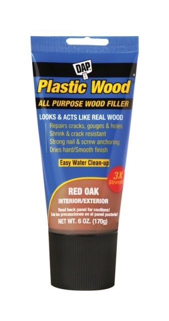 00583 6 Oz Plastic Wood Latex Wood Filler, Red Oak