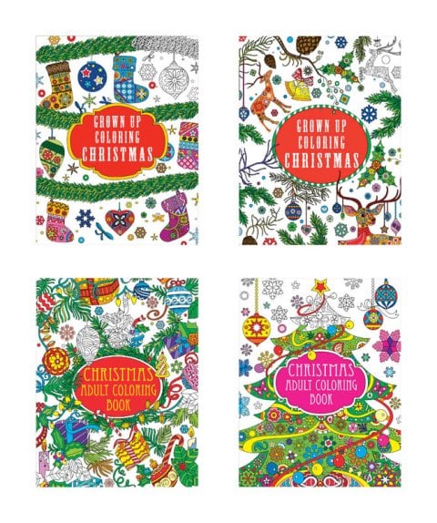 01-6004 Grown Up Coloring Christmas Book - Pack Of 48