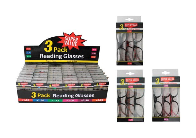 11-1161 Reading Glasses Assorted Styles - Pack Of 48