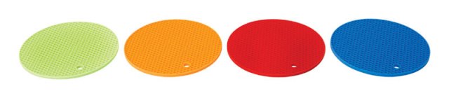 01-1404 7 In. Assorted Silicone Mat - Pack Of 36