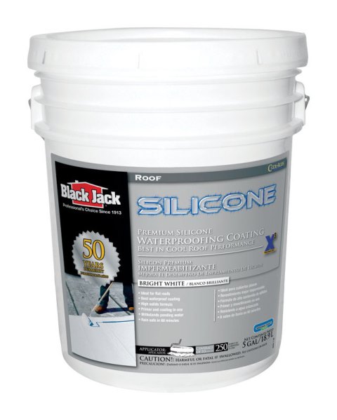 5576-1-30 Waterproofing Silicone Roof Coating Bright White 4.75 Gal