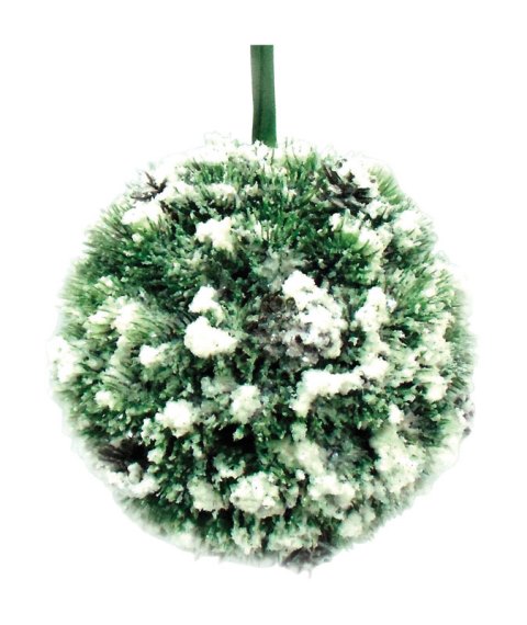 Kkch120546ace 7 In. Snow Pine Kissing Ball- Pack Of 4