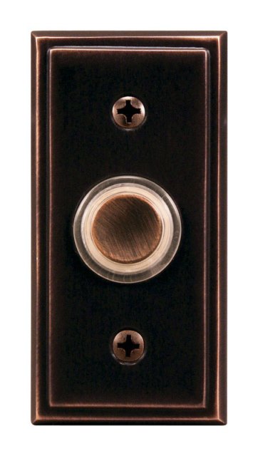 Sl-602-02 Halo Lighted Push Button, Antique Copper