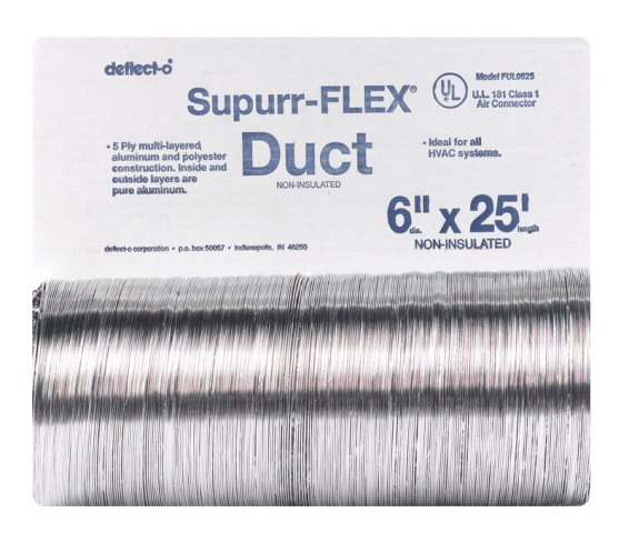 Ful0625 6 In. X 25 Ft. Metallic Ducting
