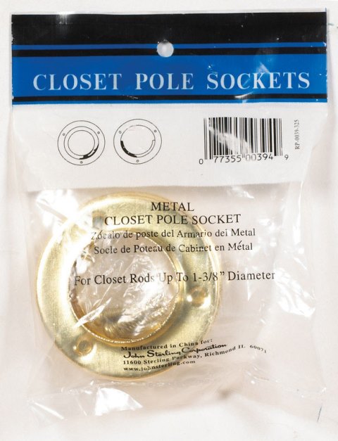 Rp-0039-325 Sockets Pole Brass - 1 X 1.38 - Pack Of 25