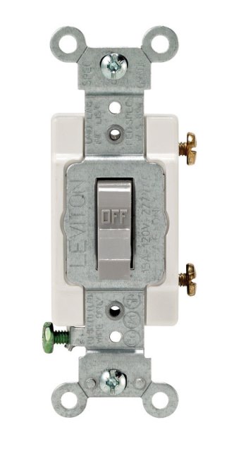 Leviton Cs115-2gs 15 Amp Commercial 1p Switch Gray