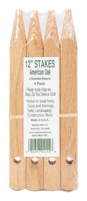 401104 Oak Landscaping Stakes Wood - 4 Piece