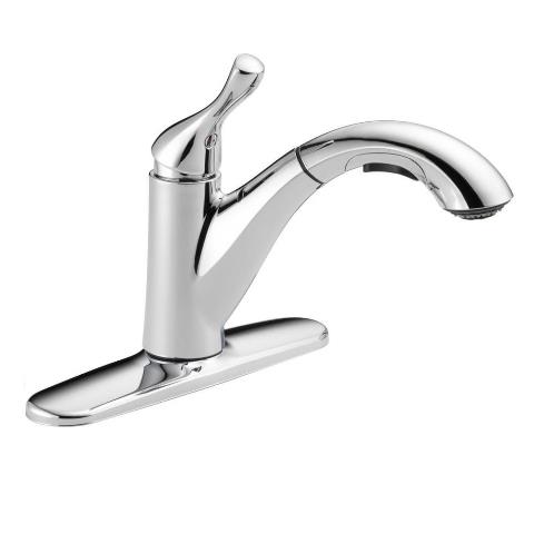 B & K 16953-dst Grant Single Handle Pull-out Kitchen Faucet Chrome
