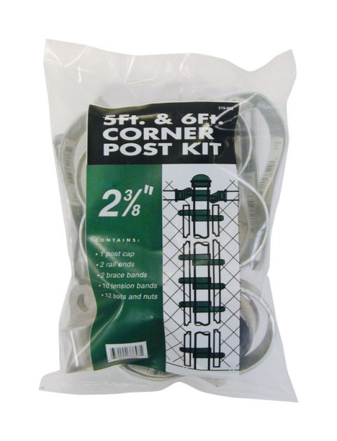 328648c Galvanized Corner Post Kit 2-0.38 In.