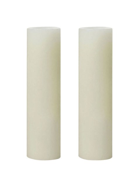 Cgt63508cr2 8 In. Slim Pillar Flameless Candle Cream - Set Of 2