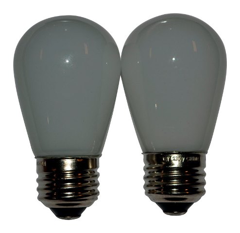 S14-2pkled-opwh Led S14 Light Bulbs Opaque White
