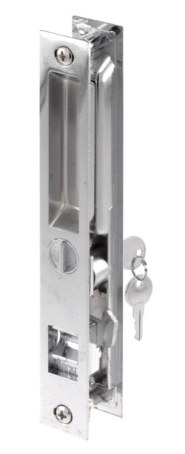 14416 Sliding Door Handle Set With Flush Locking Latch Chrome Plated