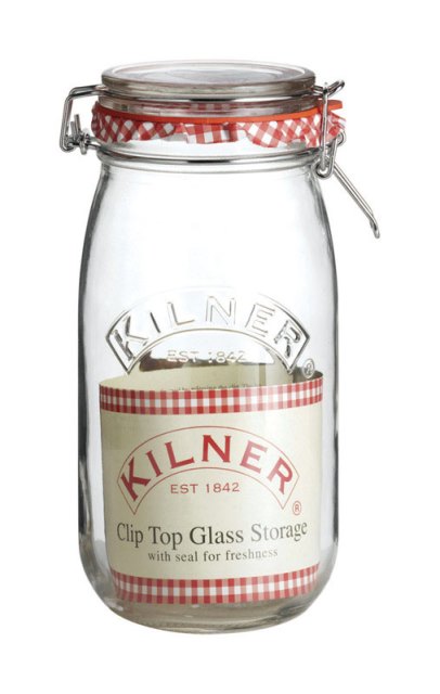 25492 1.5 Litre Clear Glass Clip Top Jar- Pack Of 12