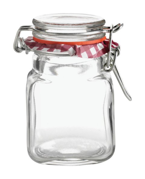 0025460 Glass Clip Top Square Spice Jar 2 Oz - Pack Of 12