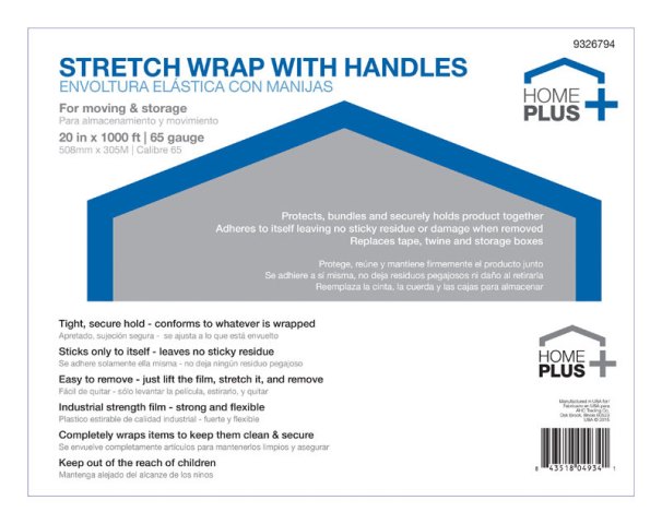 Fhp20ace Stretch Wrap With Handle Clear - 20 In. X 1000 Ft.