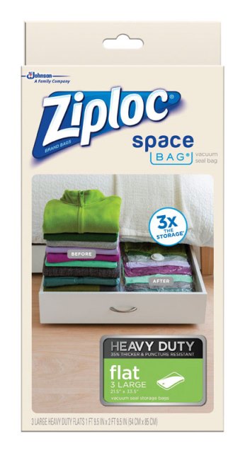 Ziploc Space Bag 2 Jumbo Bags 3x The Storage 35x48 Vacuum Seal
