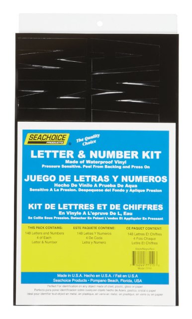 77111 Letter & Number Kit Black - 148 Pieces