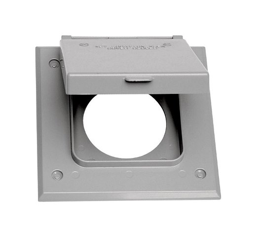 14321 2 Gang Outlet Cover Gray - 4.55 X 4.55 In.