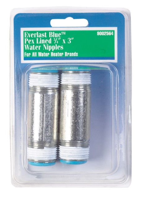9002564-015 0.75 X 3 In. Everlast Blue Pex Lined Water Heater Nipples