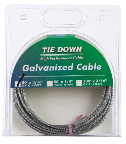 50070 Pre-cut Galvanized Cable 0.18 In. Dia.