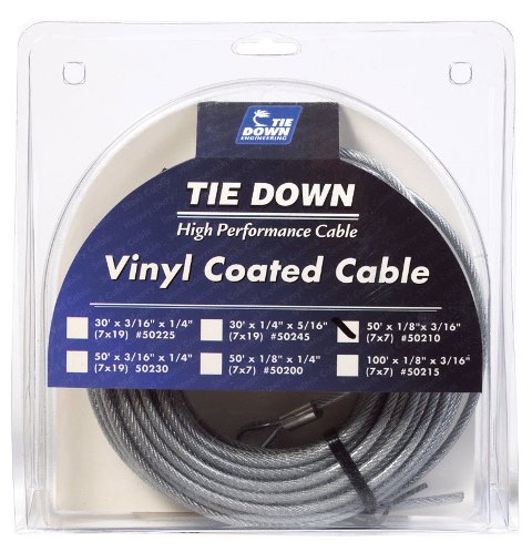 50210 Pre- Cut Vinyl Coated Cable 50 Ft.