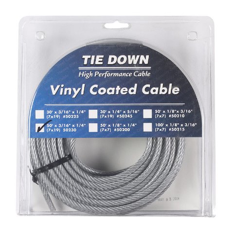 50230 Pre- Cut Coated Vinyl Cable 50 Ft.