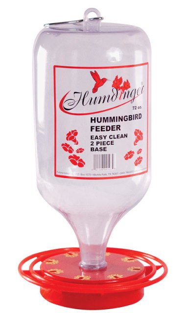 107 72 Oz Humming Bird Feeder Red Plastic Bottle