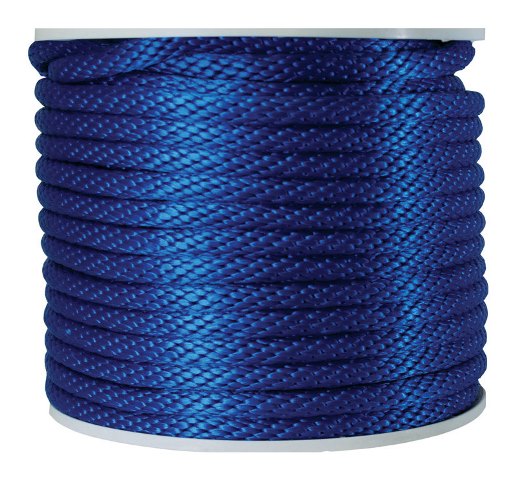 P7240s0200b48s Solid Braided Poly Derby Rope Blue