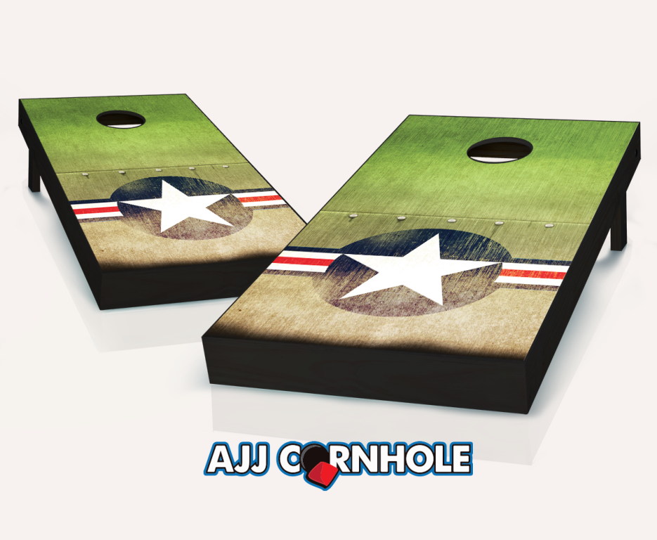 Ajjcornhole 107-airforce Us Air Force Theme Cornhole Set With Bags - 8 X 24 X 48 In.