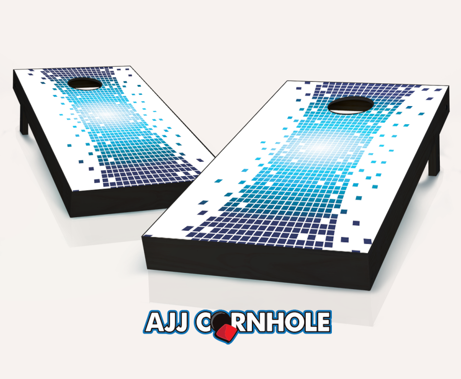 Ajjcornhole 107-pixelwarp Pixel Warp Theme Cornhole Set With Bags - 8 X 24 X 48 In.