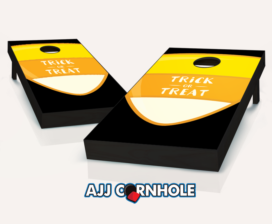 Ajjcornhole 107-trickortreat Trick Or Treat Theme Cornhole Set With Bags - 8 X 24 X 48 In.
