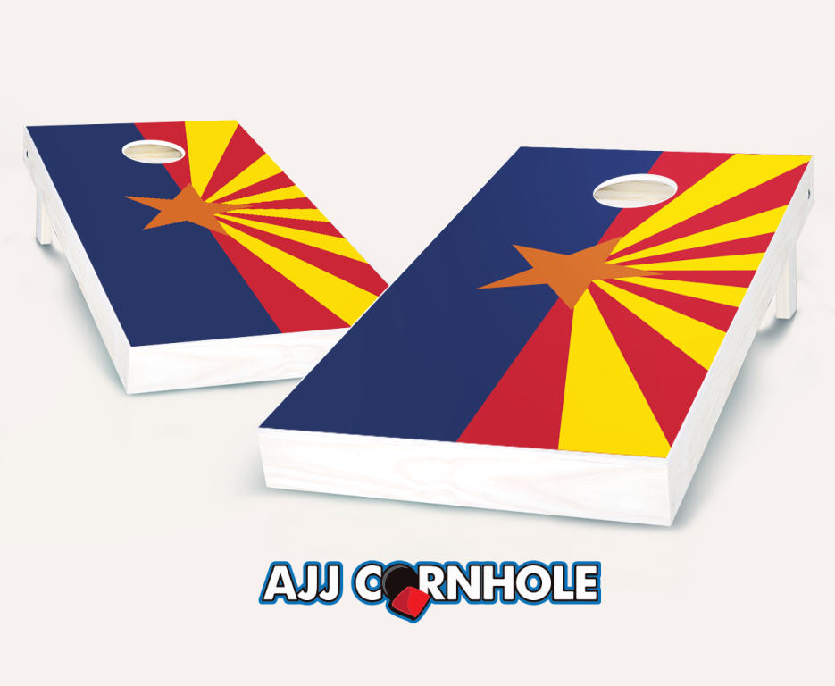Ajjcornhole 107-arizonaflag Arizona Flag Theme Cornhole Set With Bags - 8 X 24 X 48 In.