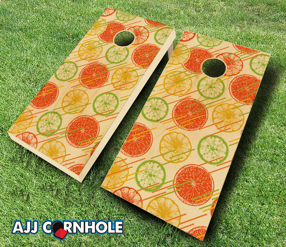 Ajjcornhole 109citrusstain Citrus Stain Wedding Ebony Stained Theme Cornhole Set With Bags - 8 X 24 X 48 In.