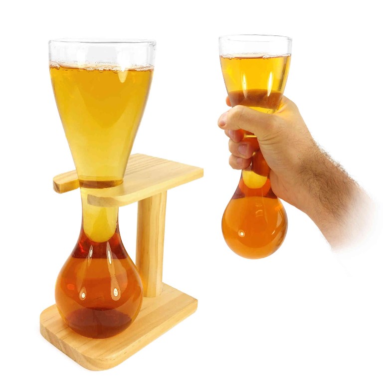 Tuff Luv M111 Quarter Yard Of Beer & Lager Ale With Stand Stag Gift Novelty Glass