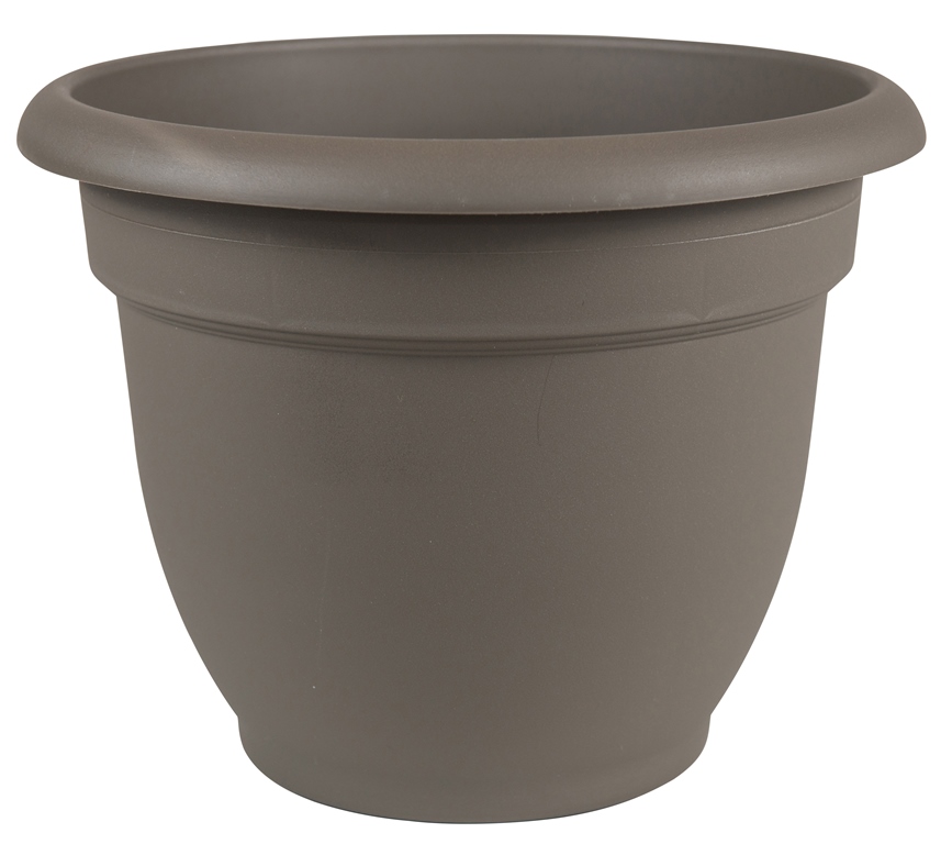 6 In. Ariana Planter With Self Watering Grid, Peppercorn