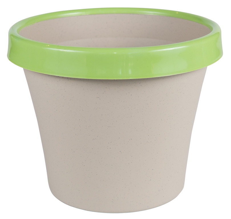 Tt1235-25 12 In. Terra Two Tone Planter, Taupe With Honey Dew