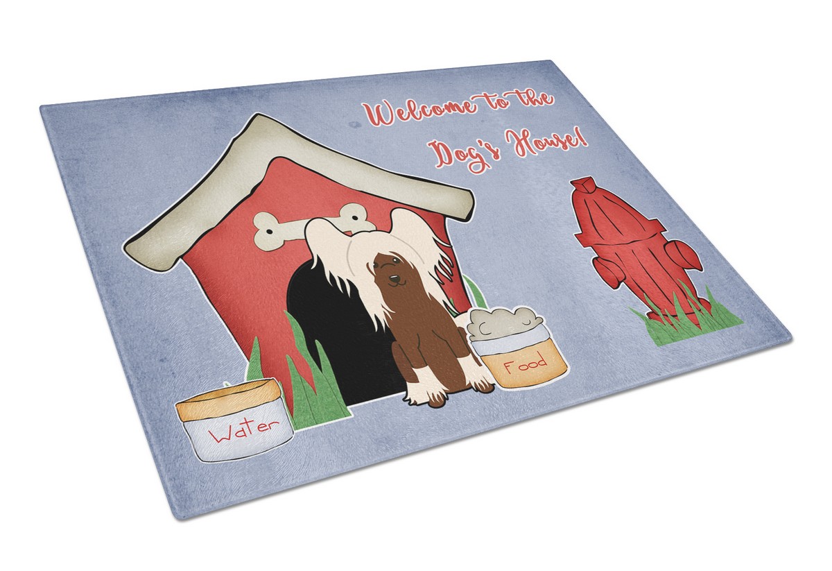 UPC 747432542288 product image for Dog House Collection Chinese Crested Cream Glass Cutting Board - Large | upcitemdb.com