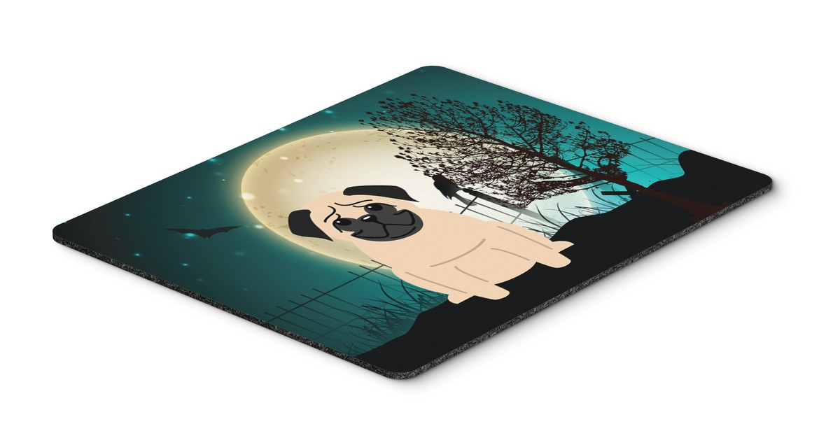 Carolines Treasures BB2198MP Halloween Scary Pug Fawn Mouse Pad Hot Pad or Trivet Carolines Treasures BB2198MP Halloween Scary Pug Fawn Mouse Pad Hot Pad or Trivet