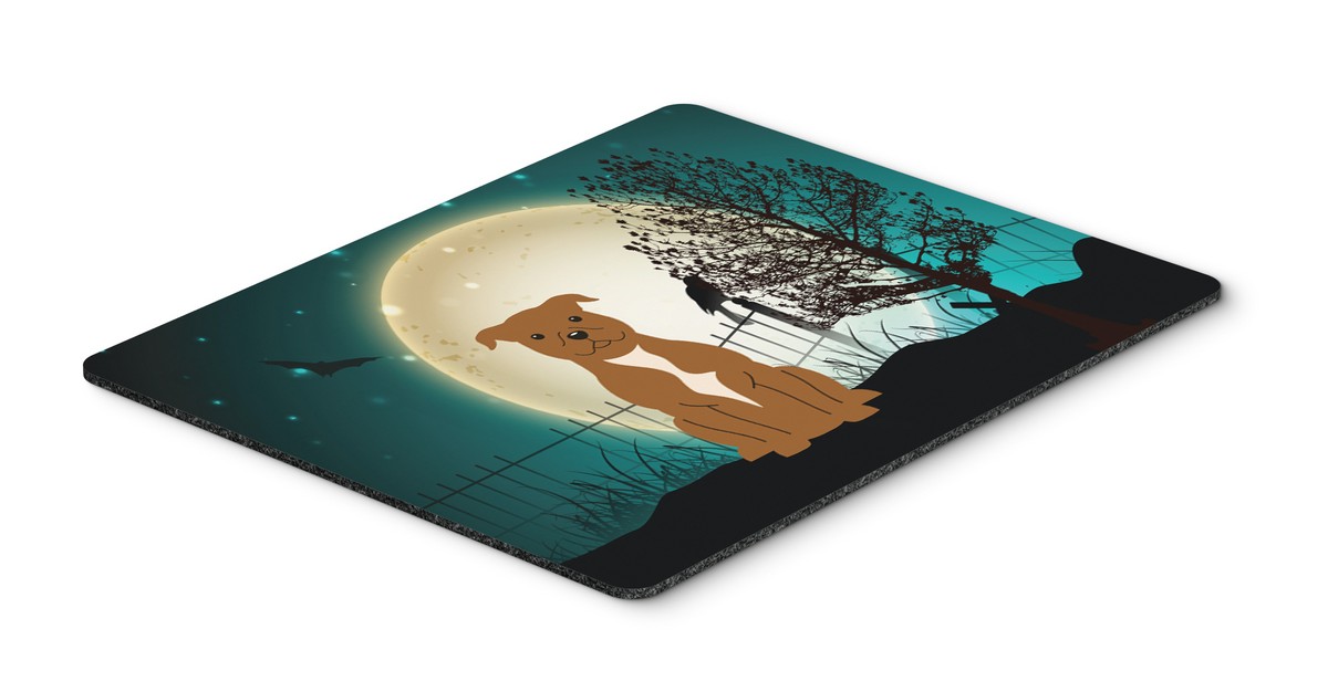 Carolines Treasures BB2237MP Halloween Scary Staffordshire Bull Terrier Brown Mouse Pad Hot Pad or Trivet Carolines Treasures BB2237MP Halloween Scary Staffordshire Bull Terrier Brown Mouse Pad Hot Pad or Trivet