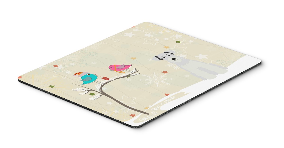 Carolines Treasures BB2525MP Christmas Presents Between Friends Miniature Schanuzer White Mouse Pad Hot Pad or Trivet Carolines Treasures BB2525MP Christmas Presents Between Friends Miniature Schanuzer White Mouse Pad Hot Pad or Trivet
