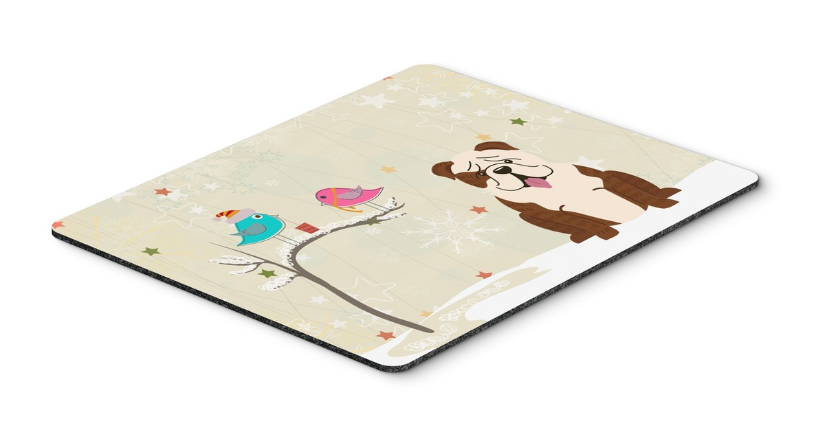 Carolines Treasures BB2593MP Christmas Presents Between Friends English Bulldog Brindle White Mouse Pad Hot Pad or Trivet Carolines Treasures BB2593MP Christmas Presents Between Friends English Bulldog Brindle White Mouse Pad Hot Pad or Trivet