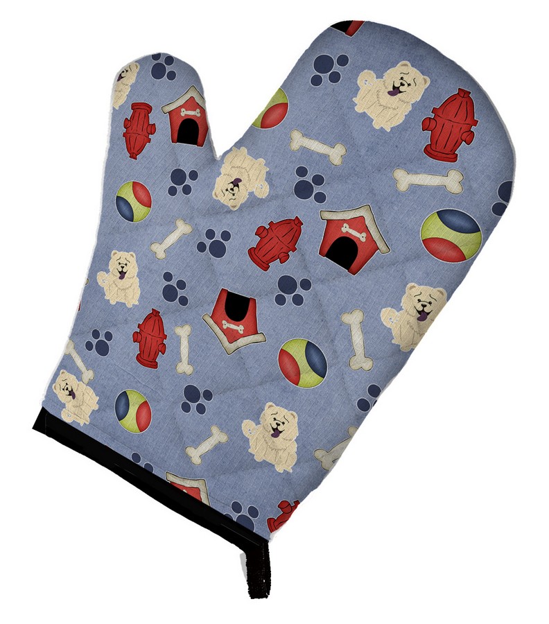 Bb2753ovmt Dog House Collection Chow Chow White Oven Mitt